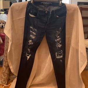 American Eagle Distressed Super Stretch Jeans